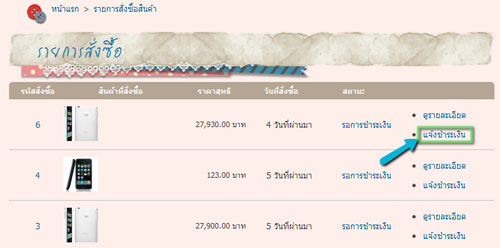 order payment detail